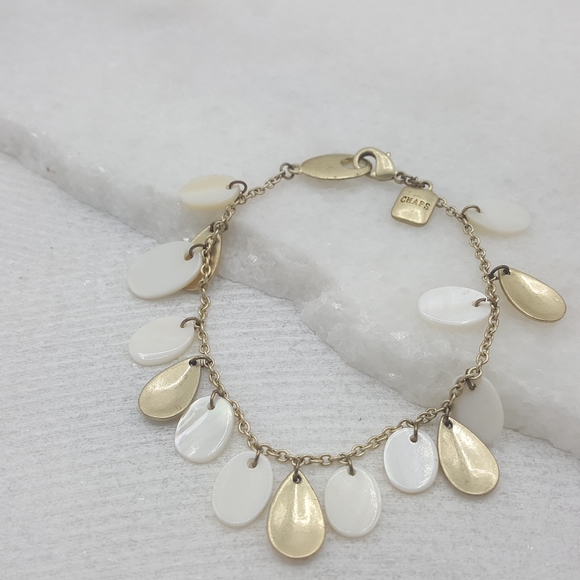 Chaps Jewelry - Chaps White Petal Bracelet